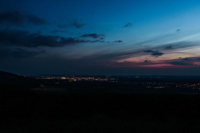 Scenic view of sea against sky at sunset