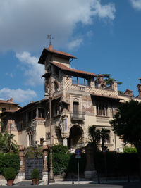 Low angle view of building against sky