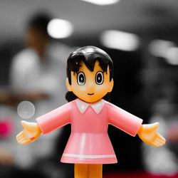 Close-up of toy figurine