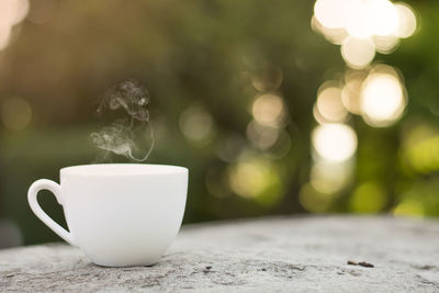 Close-up of coffee on table