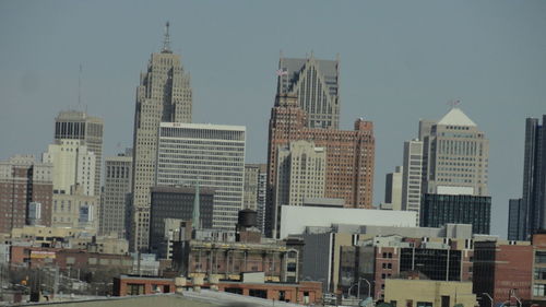 View of skyscrapers in city