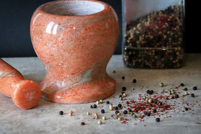 Close-up of peppercorns