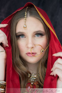 Close-up portrait of beautiful bride