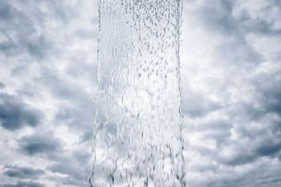 Low angle view of water against sky