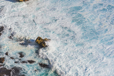 High angle view of sea