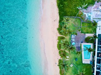 High angle view of swimming pool