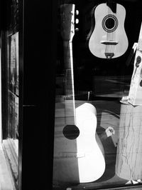 View of illuminated building