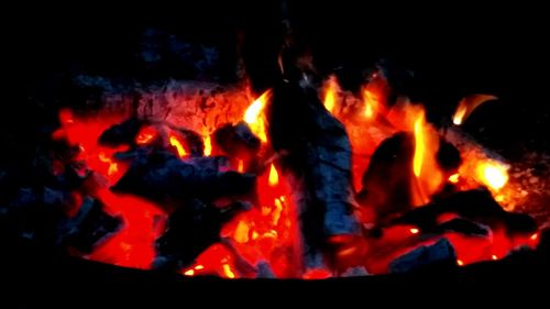 Close-up of campfire