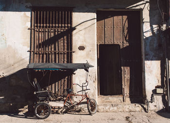 Bicycles in old building