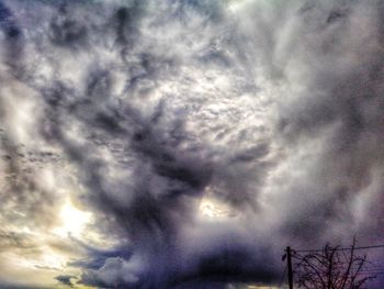 Low angle view of cloudy sky