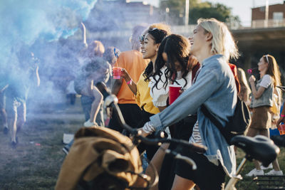 Group of people at music concert