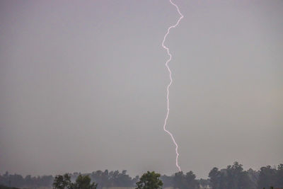 Low angle view of lightning in sky