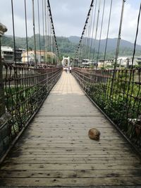 View of footbridge on bridge