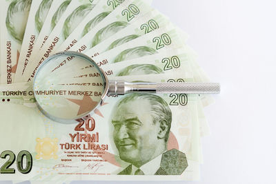 Digital composite image of food against white background