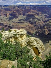 Aerial view of rock formations