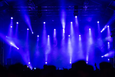 Panoramic shot of crowd at music concert