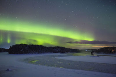 View of aurora borealis