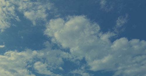 Low angle view of clouds in sky