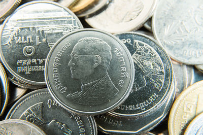 Full frame shot of coins