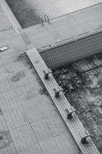 High angle view of people on swimming pool