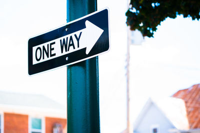 Low angle view of road sign