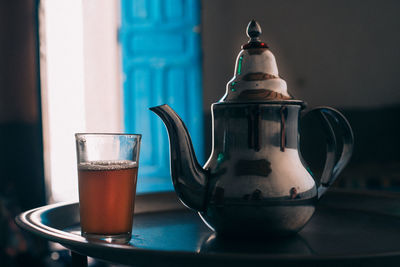 Close-up of coffee on table