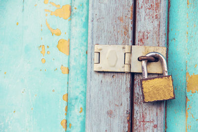 Close-up of closed door