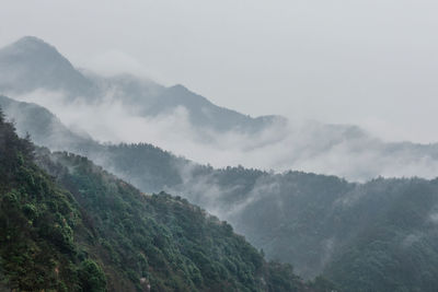 Low angle view of mountains against sky