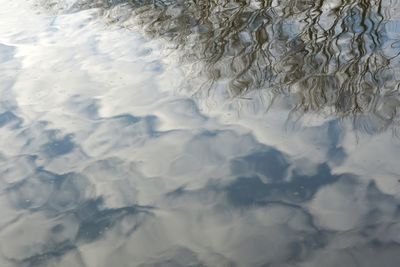 Full frame shot of frozen lake