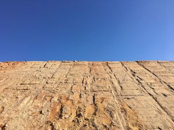 Low angle view of clear blue sky