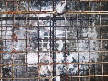 Full frame shot of metal grate