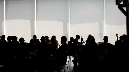 Group of people in the dark