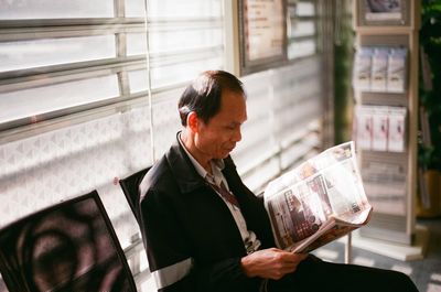 Man looking at camera