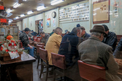 People working in restaurant