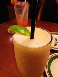 Close-up of drink on table