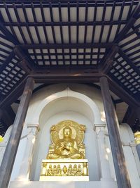 Low angle view of statue in building