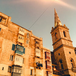 Low angle view of buildings against sky