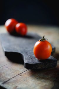 Close-up of tomatoes on table