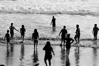 Group of people on beach