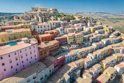 High angle view of cityscape