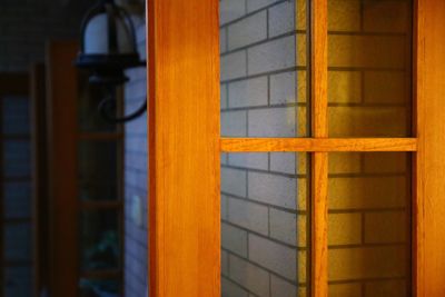 Close-up of yellow window