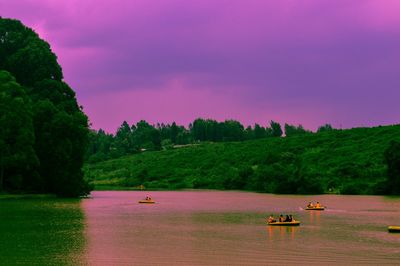 Scenic view of river against sky