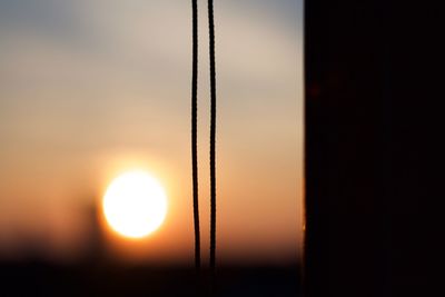 Close-up of sun during sunset