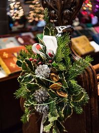 Close-up of christmas tree