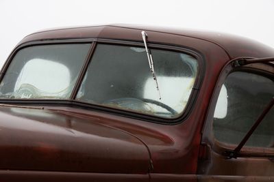 Front view of antique car