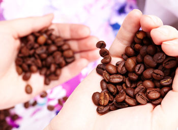 Close-up of cropped hand holding ice cream