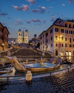 The famous piazza di spagna in rome, lazio, italy