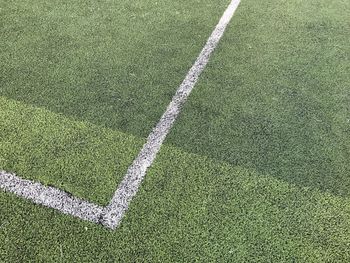 Low angle view of soccer field