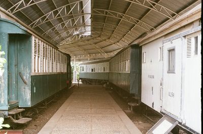 Empty corridor of abandoned building