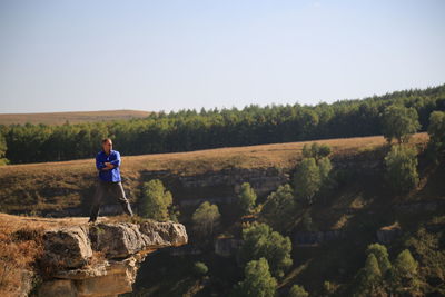 Mountain landscapes. travel to the mountains and gorge. humans and nature. high quality photo